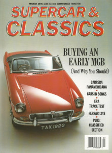 SUPERCAR CLASSICS 1991 MAR - MGB Spec, 1960 CADDY, GIULIA SPRINT, ARNOLT